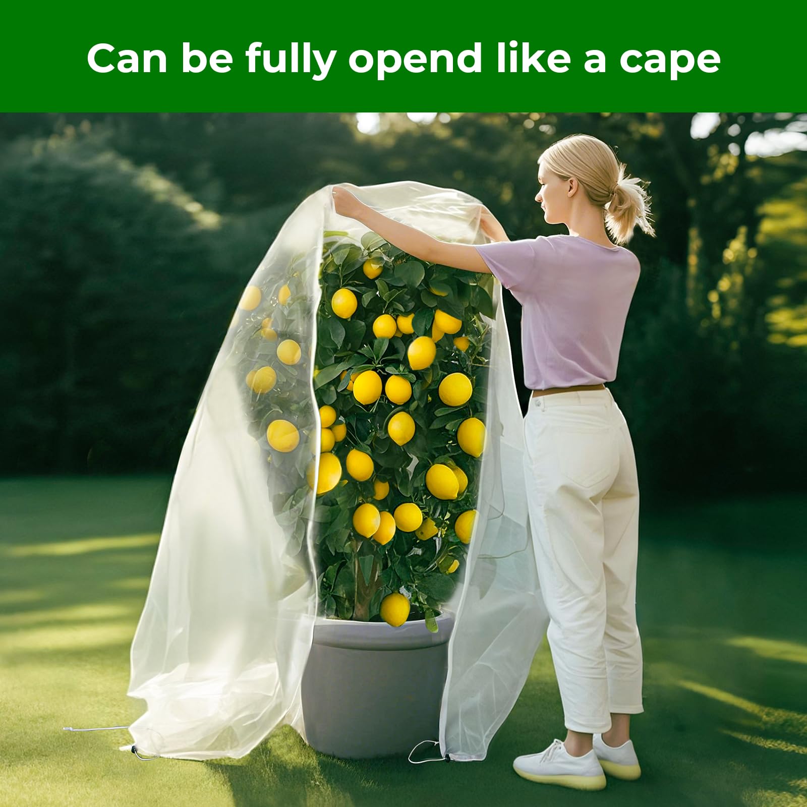 Garden Tailor folded netting stored neatly showing reusable season benefit