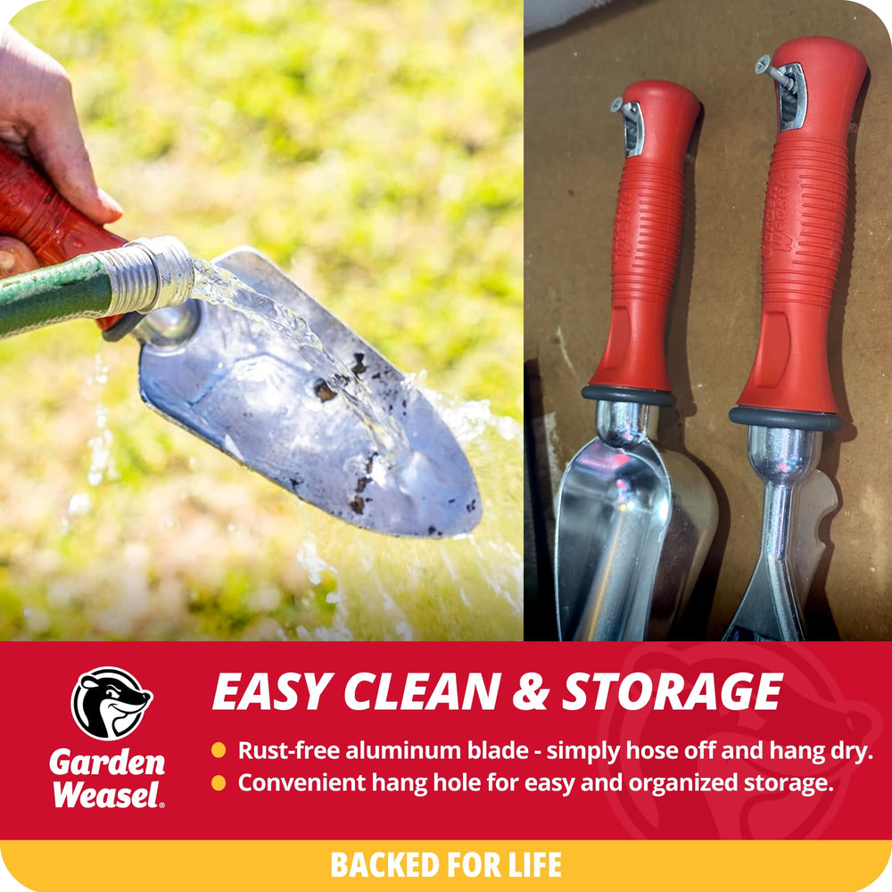 GARDEN WEASEL handle grip texture showing non-slip comfort and control