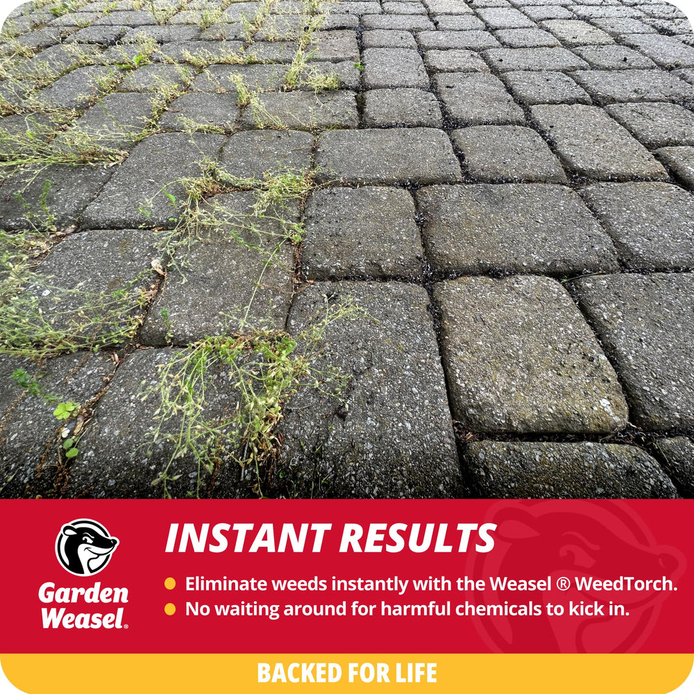 GARDEN WEASEL lifestyle image on garden pathway demonstrating quick maintenance