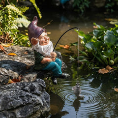 GARDEN WHISPER fishing lure and caught fish detail for playful decor