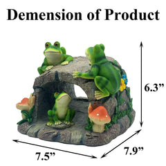 GARDEN WHISPER frog installed on downspout illustrating easy placement benefit
