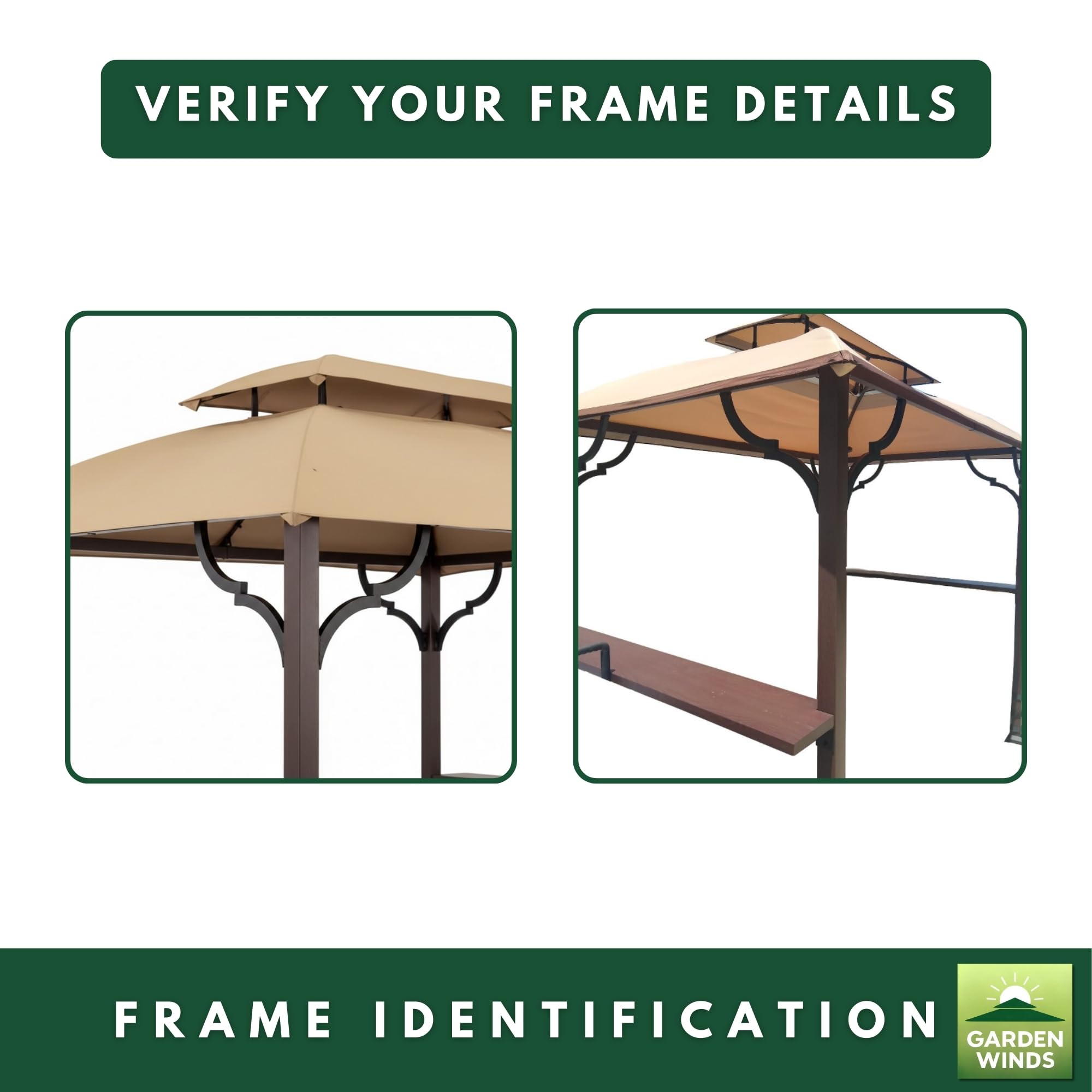 Garden Winds canopy attachment point and grommet showing easy secure installation