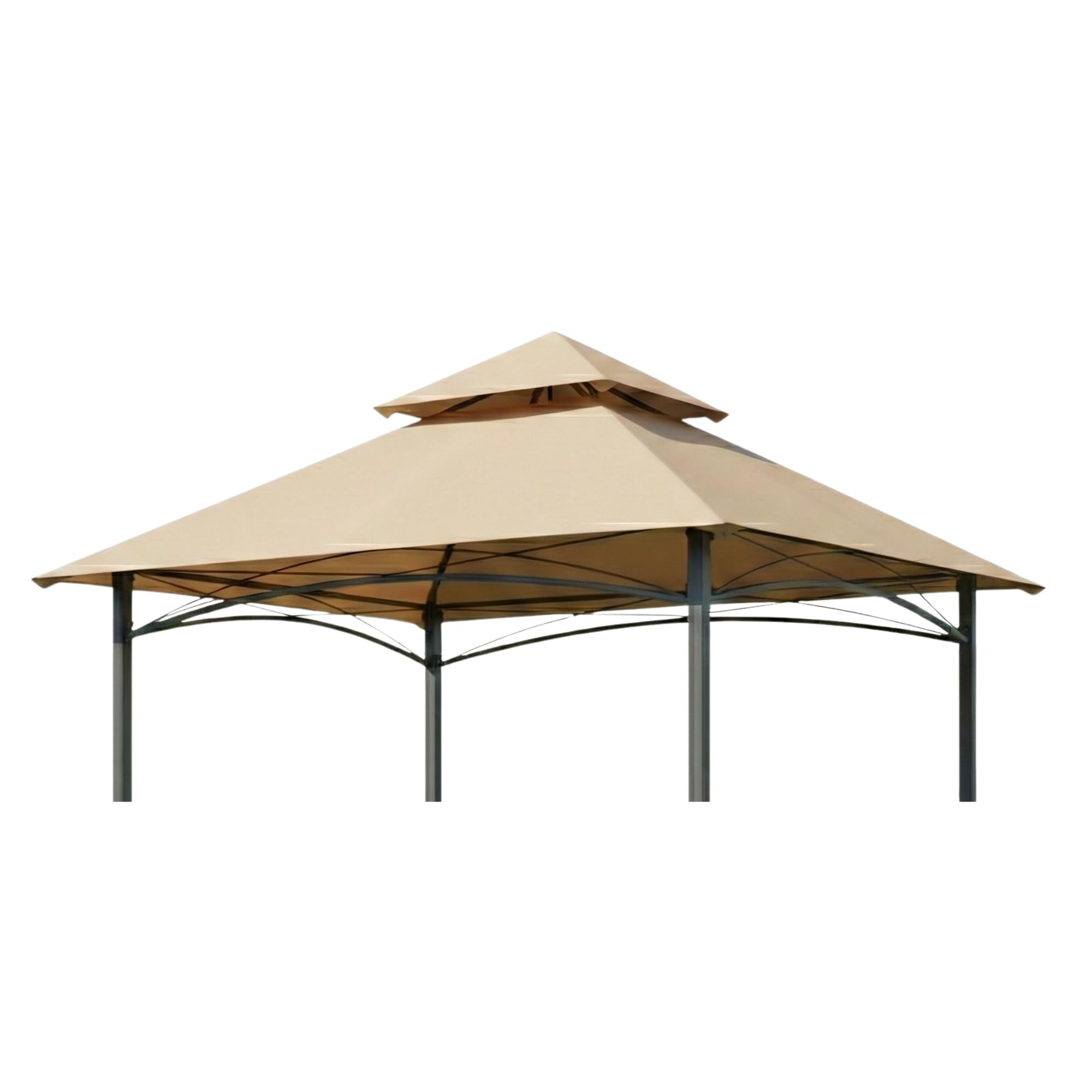 Garden Winds front view of beige replacement canopy top showing clean fit and restored appearance