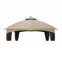 Garden Winds front view of beige canopy showing clean fit and coverage
