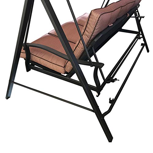Garden Winds canopy installed on a backyard swing showing restored shade and comfort