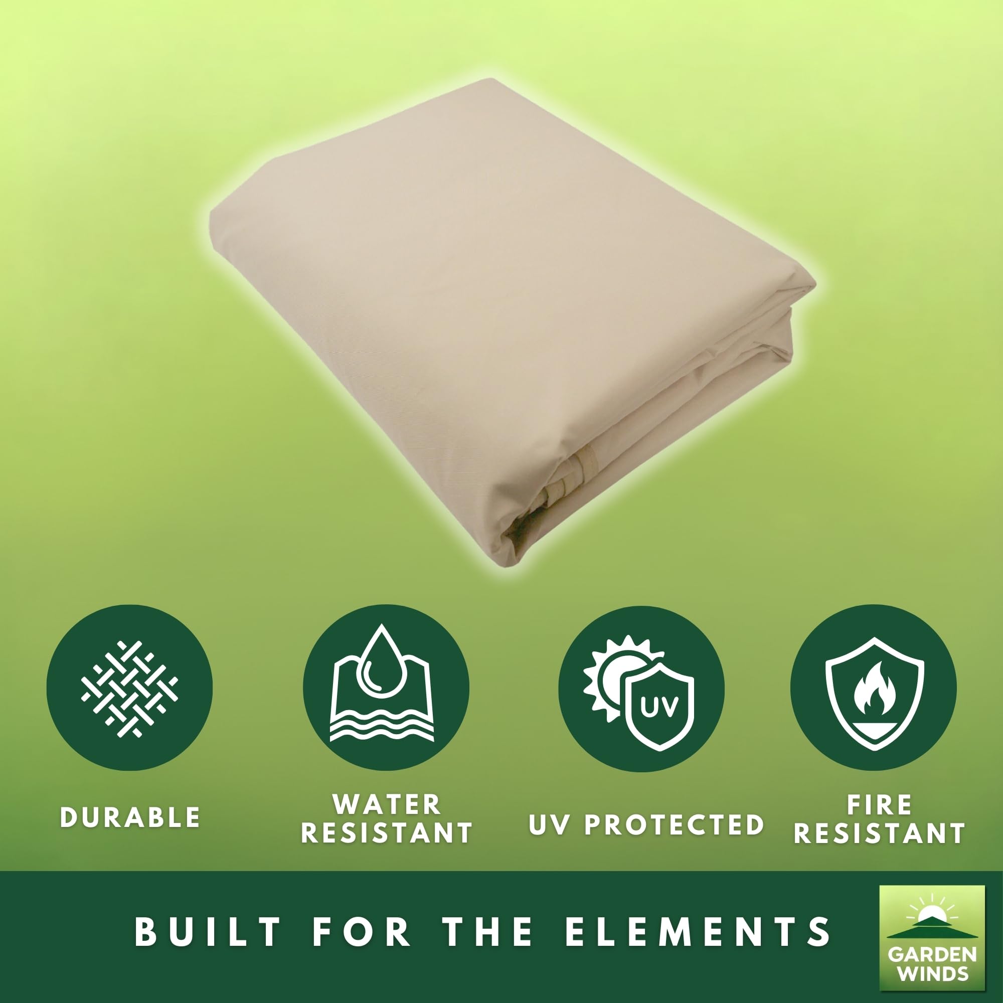 Garden Winds canopy top folded and packed demonstrating easy storage convenience