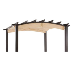 Garden Winds front view of beige canopy top showing clean fit and curb appeal
