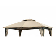 Garden Winds front view beige canopy showing full coverage and curb appeal