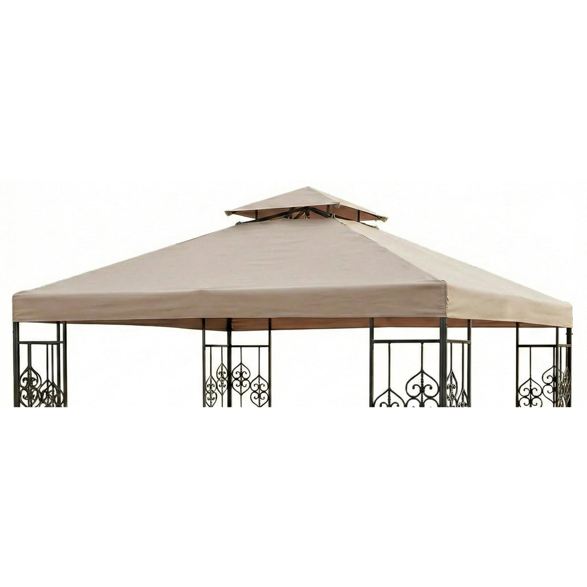 Garden Winds front view canopy top showing full beige coverage and neat fit