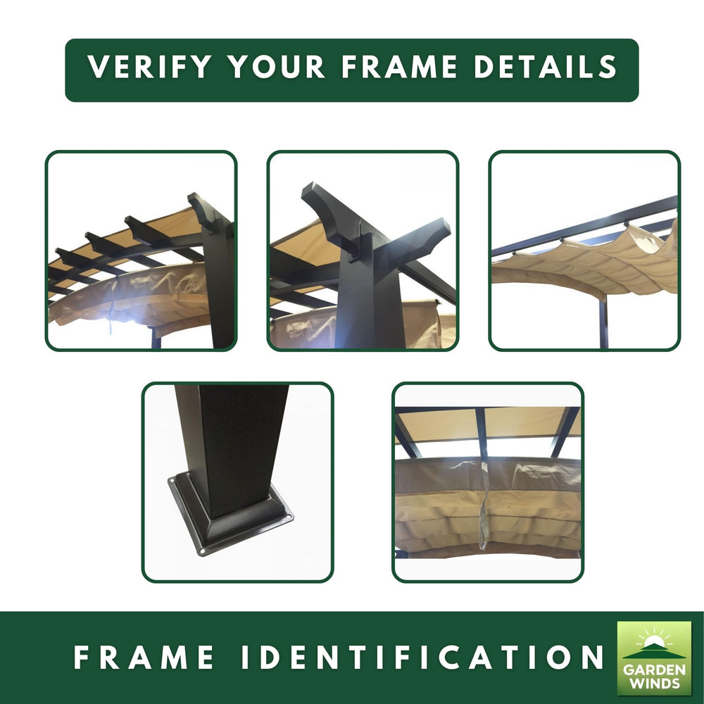 Garden Winds product label and warranty tag showing model and support info
