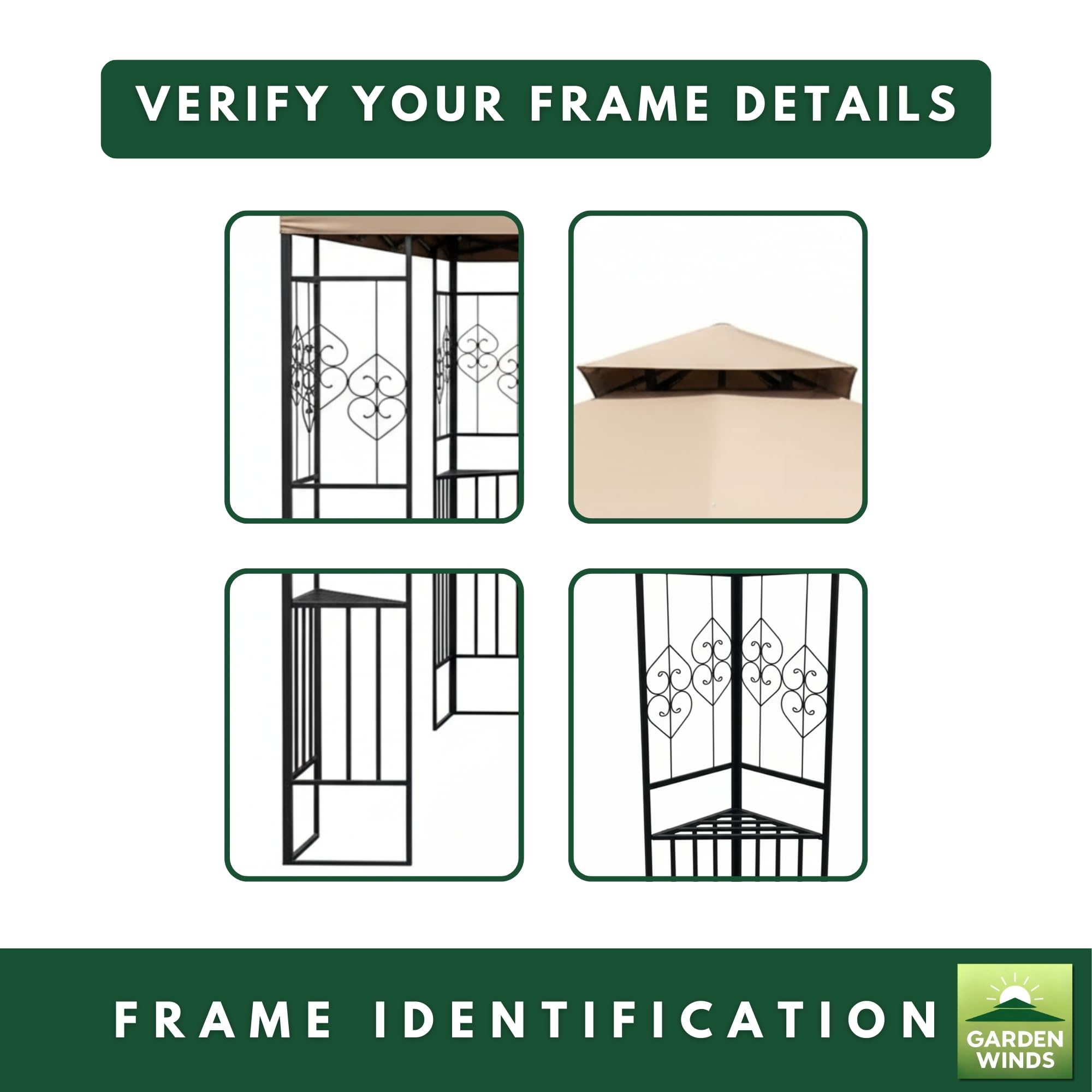 Garden Winds label and stitching detail showing warranty and quality assurance
