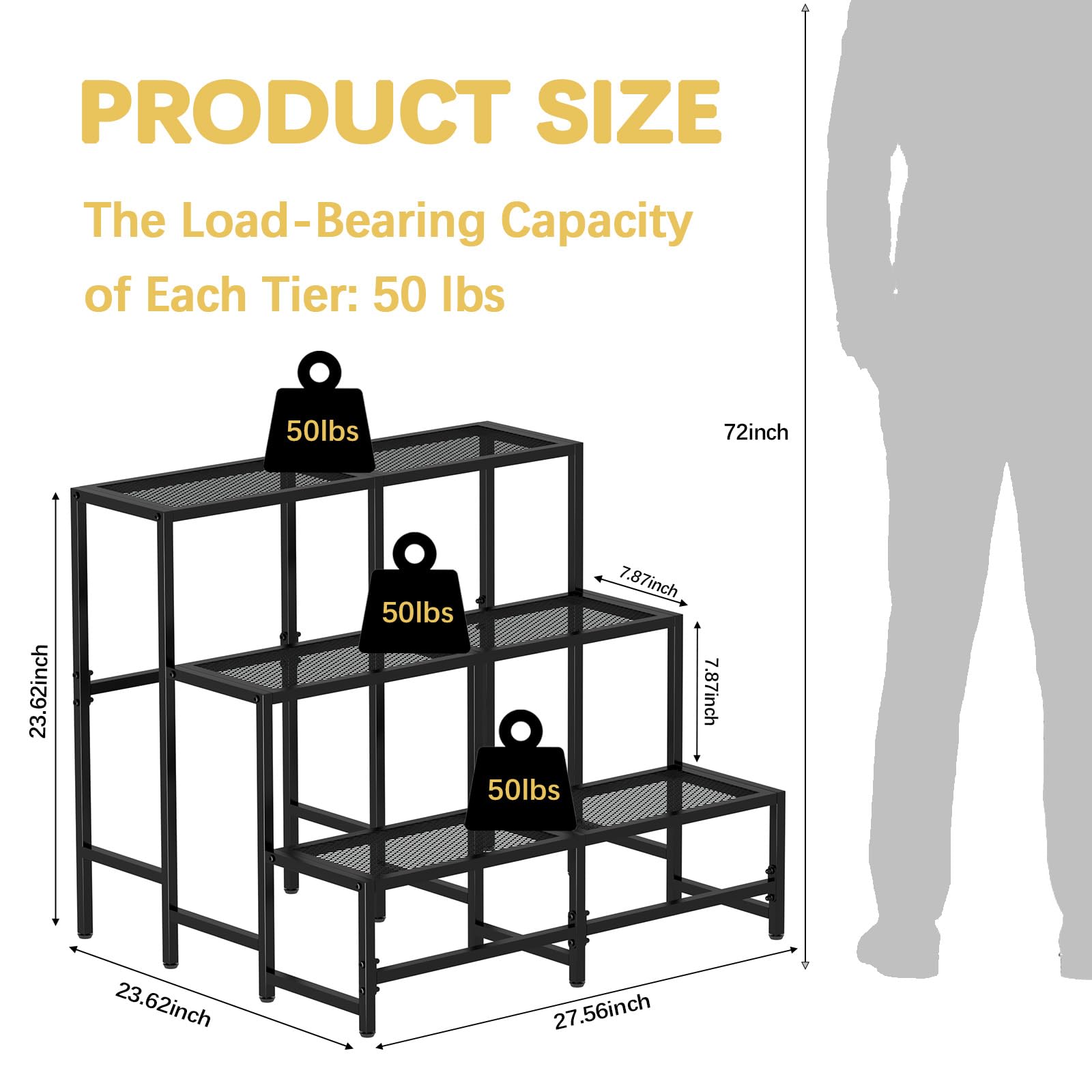 Garden 4 you angled display highlighting ladder silhouette and space-saving benefit