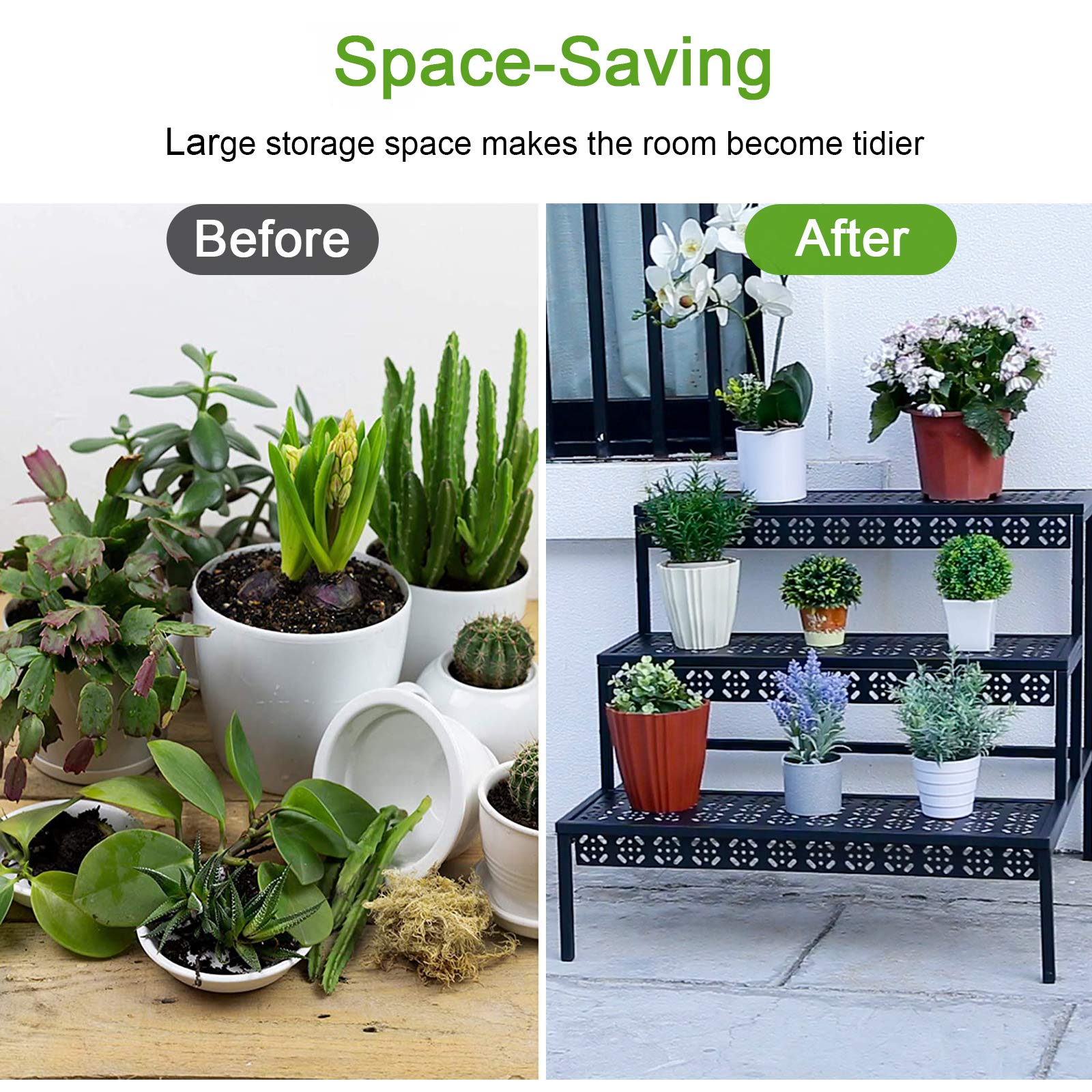 Garden 4 you nivel superior con macetas que mejora exposición a luz y circulación de aire