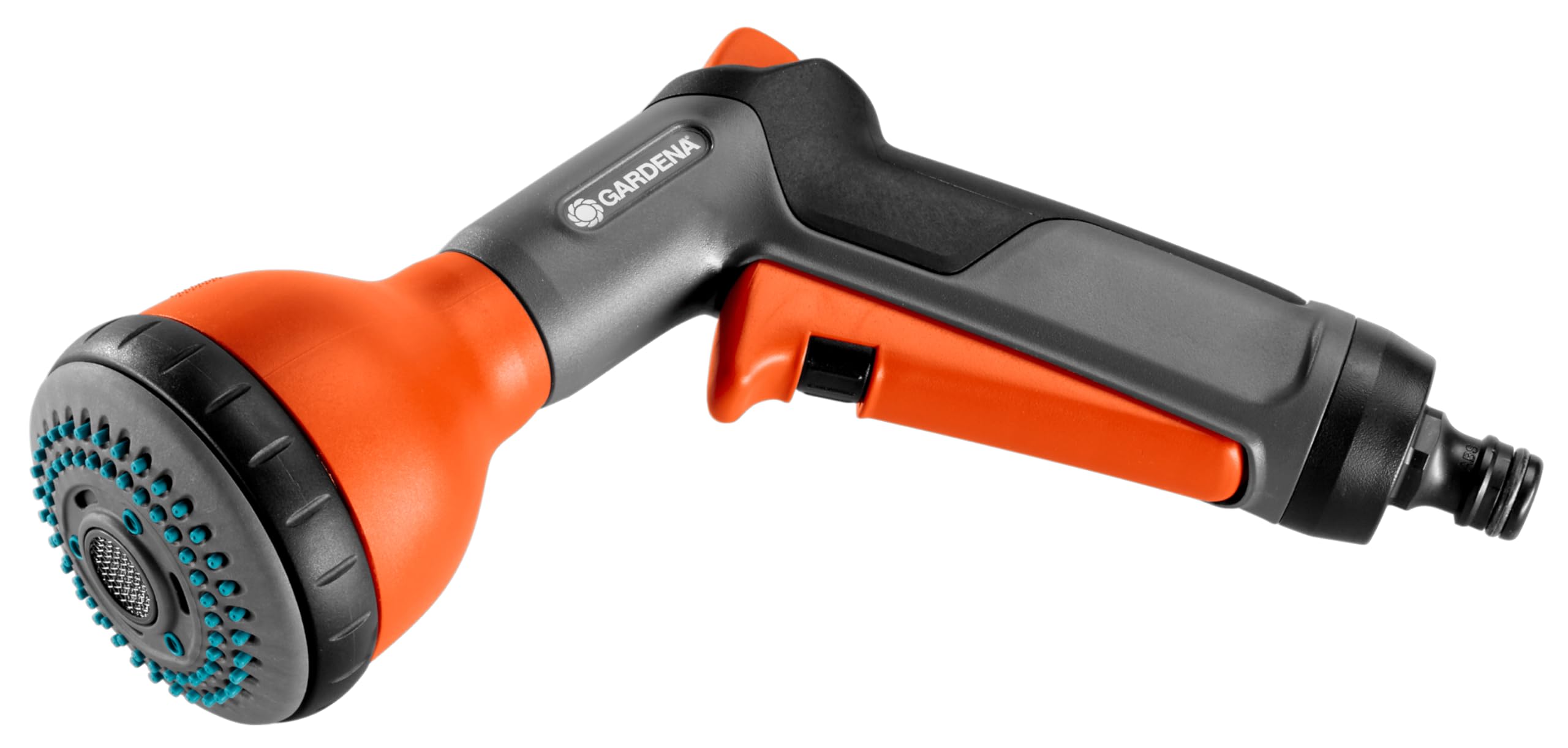 Gardena Classic Multi Sprayer front view showing comfortable grip and nozzle benefit