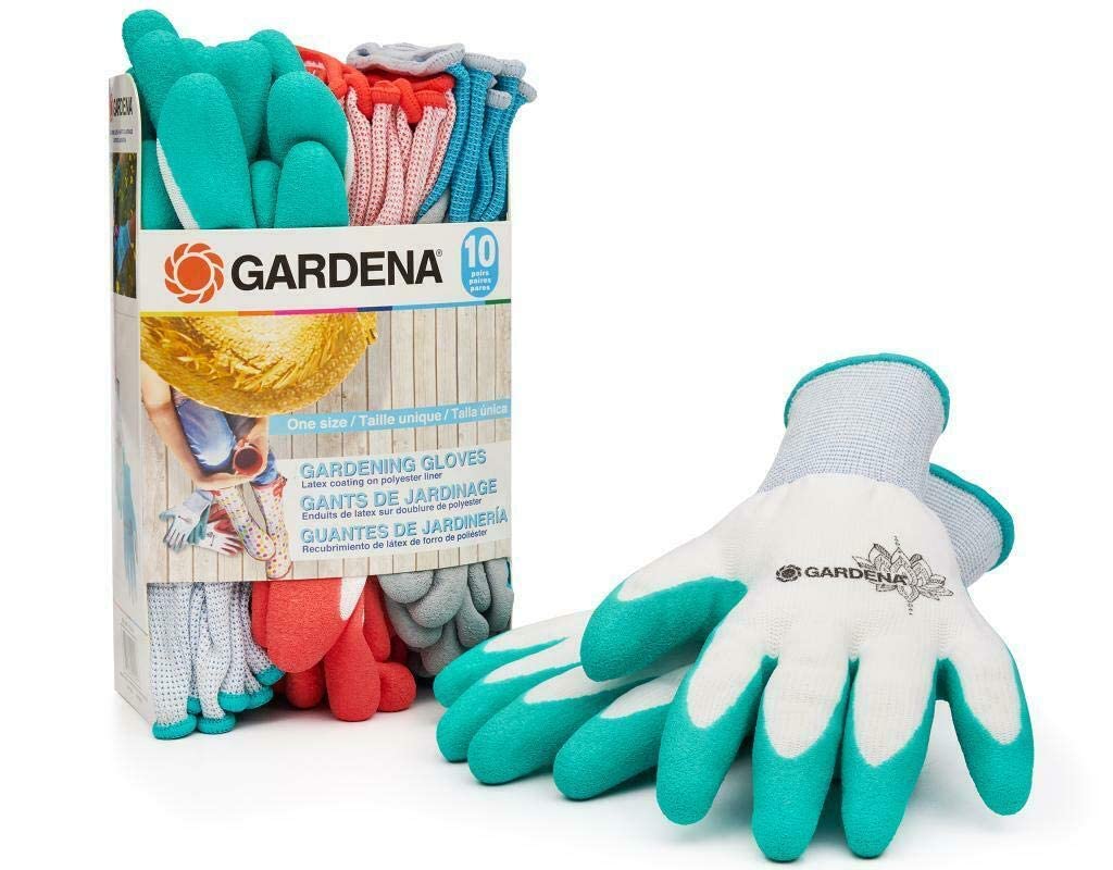 Gardena front packaging showing ten pairs and clear product labeling for easy selection