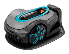 GARDENA SILENO flex front view showing compact form and mower control