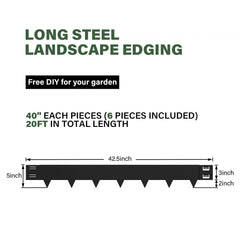 gardenaire close-up of 2-inch saw teeth on edging showing secure soil grip