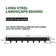 Gardenaire close-up of 2.5-inch saw teeth edge highlighting secure ground anchoring benefit