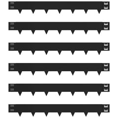 gardenaire front view of six metal edging pieces showing compact kit and clean finish