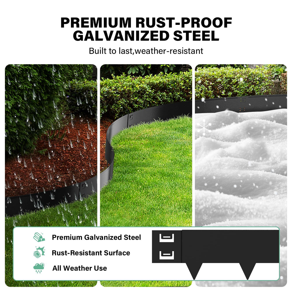 gardenaire installed in soil beside lawn showing neat separation and containment