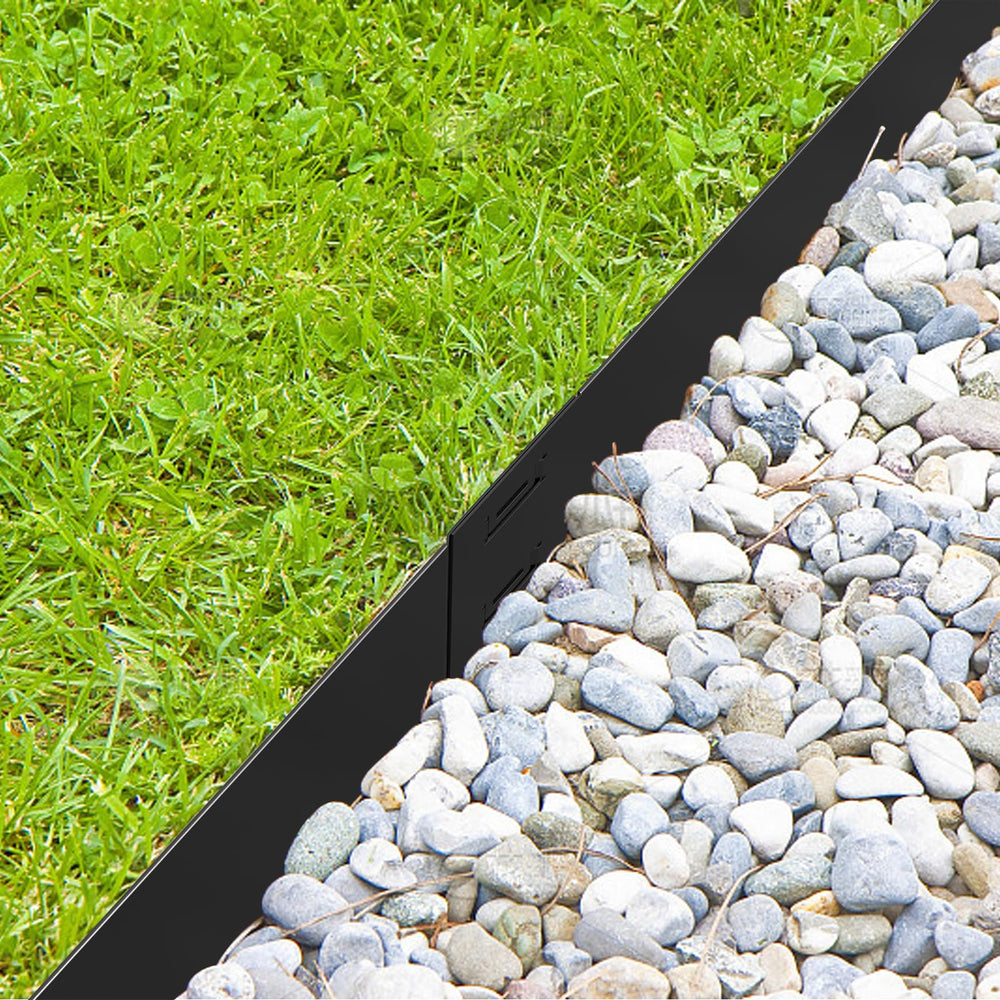 gardenaire edging framing a flower bed showing defined border and low maintenance