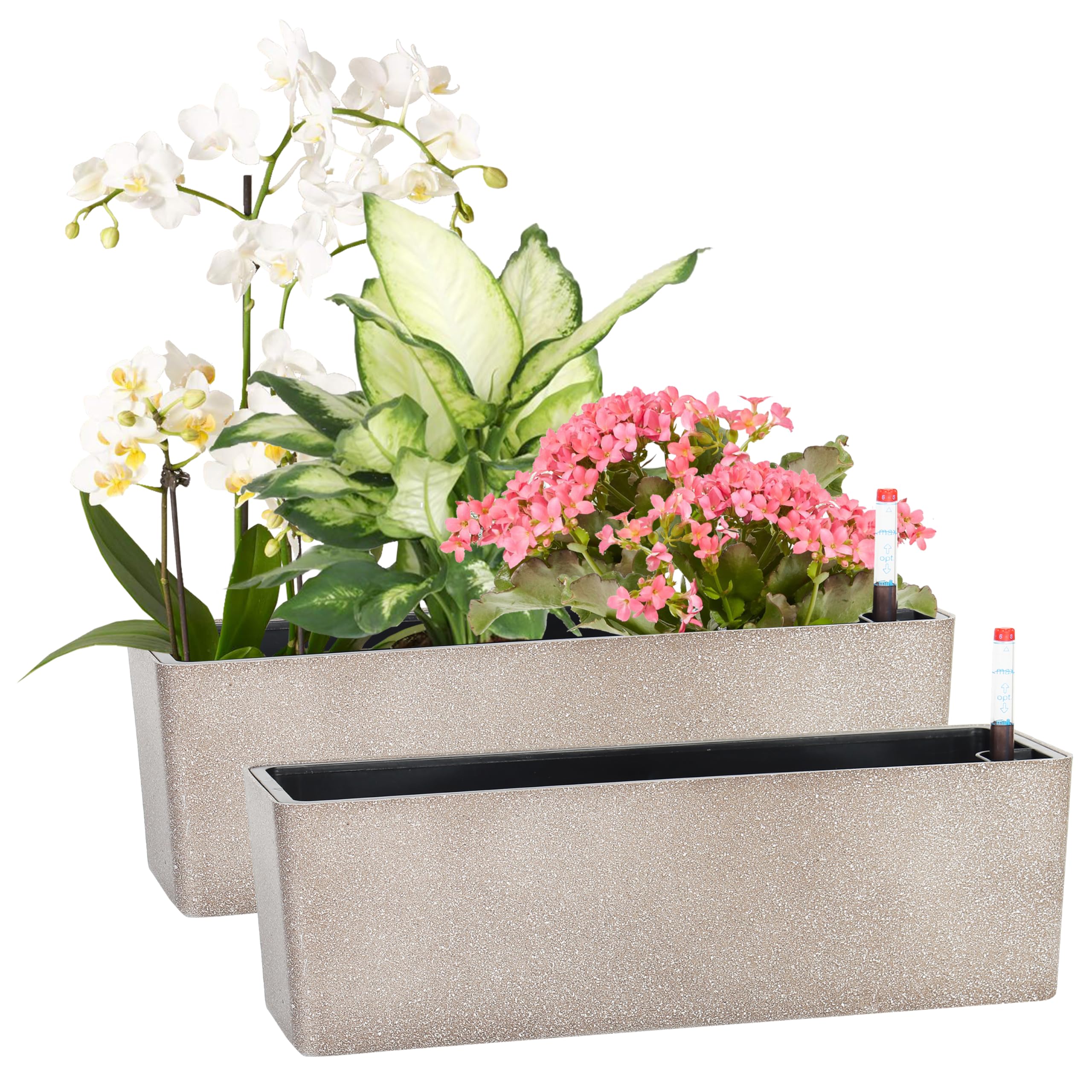 GardenBasix front view of elongated planter showing clean modern style and space-saving benefit