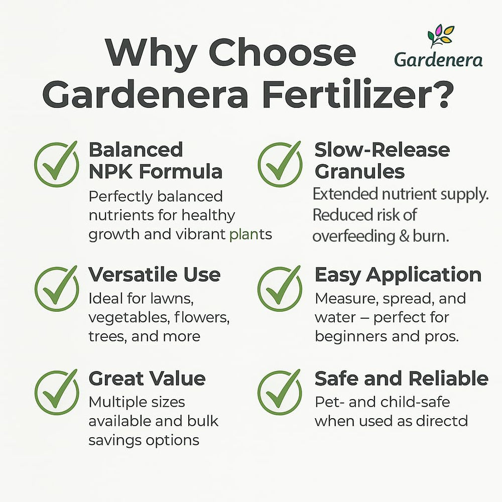 gardenera spreader applying fertilizer on lawn for uniform green-up