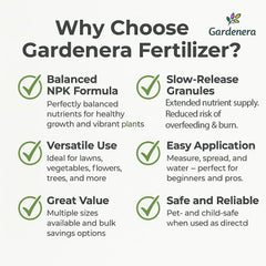 gardenera spreader applying fertilizer on lawn for uniform green-up