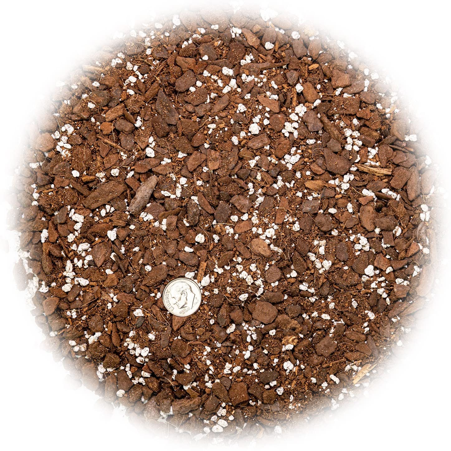 Gardenera close-up of soil texture highlighting airy mix for root health