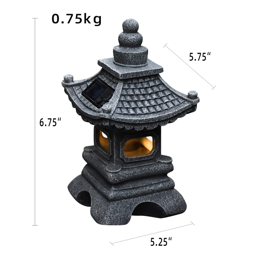 Gardenfans pagoda top view of solar panel demonstrating easy sunlight charging