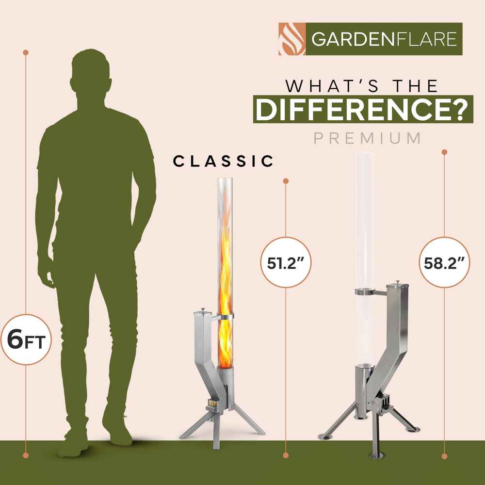 GARDENFLARE parts and Allen key shown during assembly illustrating quick setup