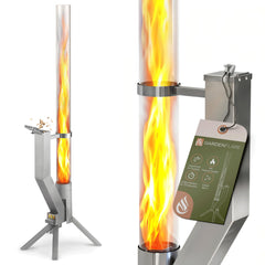 GARDENFLARE side profile on wooden deck showing stable placement and outdoor appeal