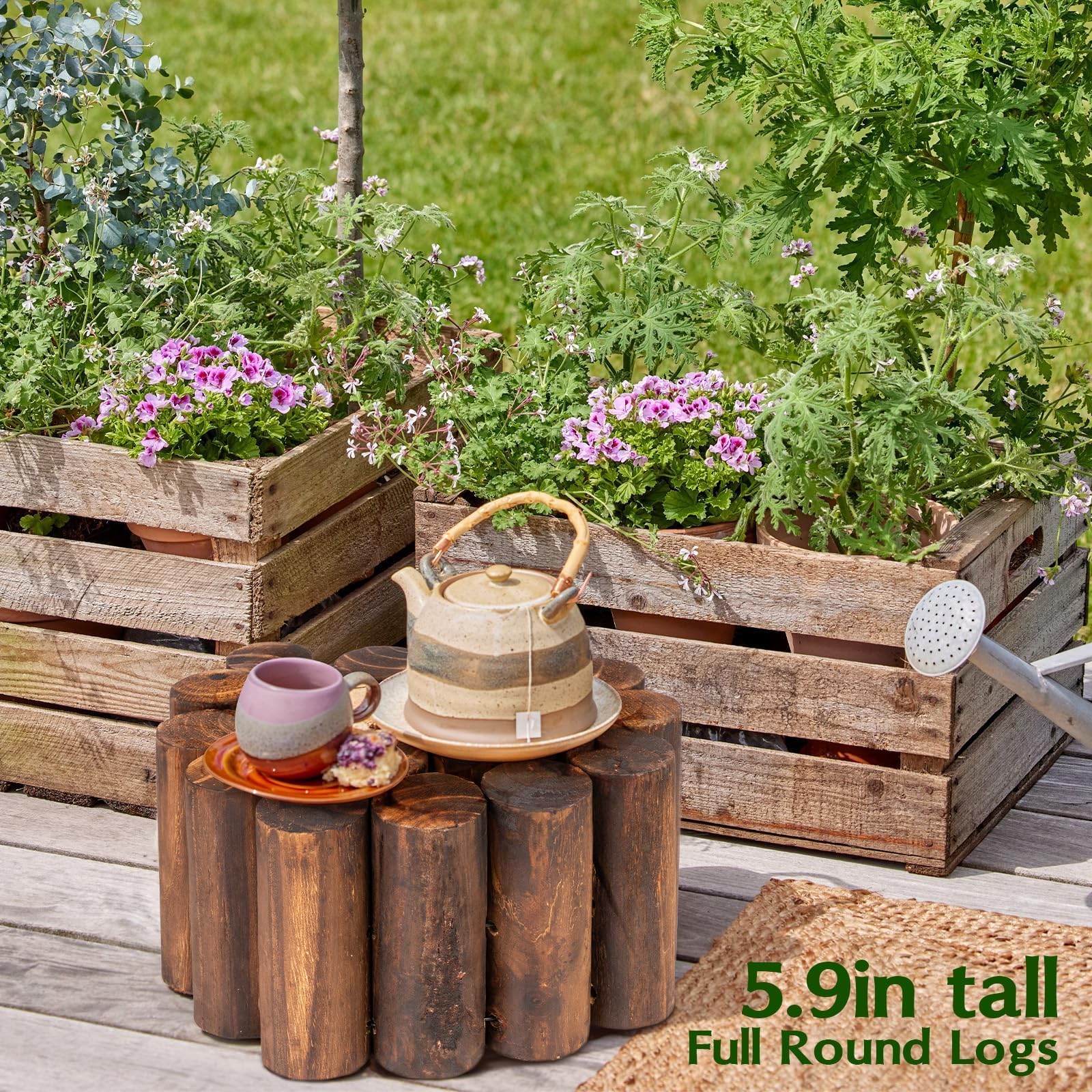 GardenFlow used along backyard path showing rustic look improving curb appeal