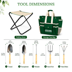 GardenHOME detachable canvas tote filled with tools for tidy on-the-go organization