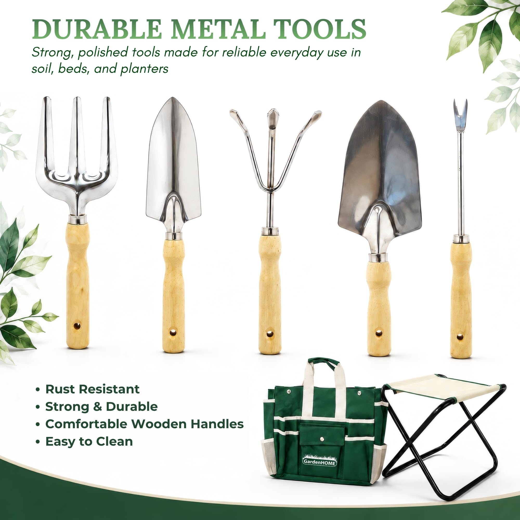 GardenHOME trowel in use planting a seedling to speed planting tasks