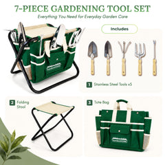 GardenHOME wooden handle and stainless steel head close-up demonstrating durable grip