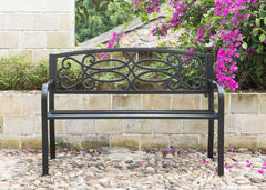 Gardenised decorative cast iron scrollwork backrest highlighting style and support
