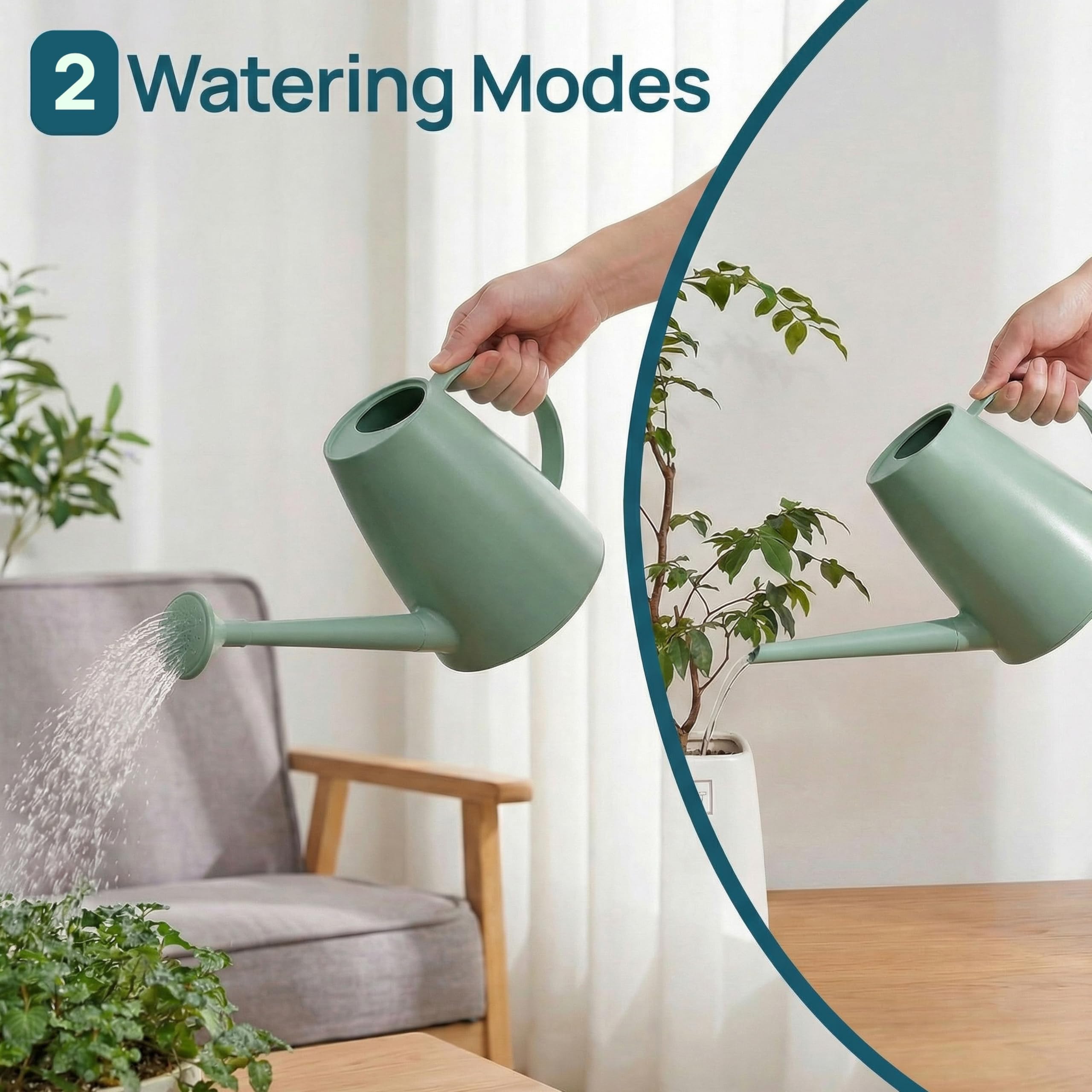 Gardenised handle angle highlighting secure grip for comfortable steady pouring