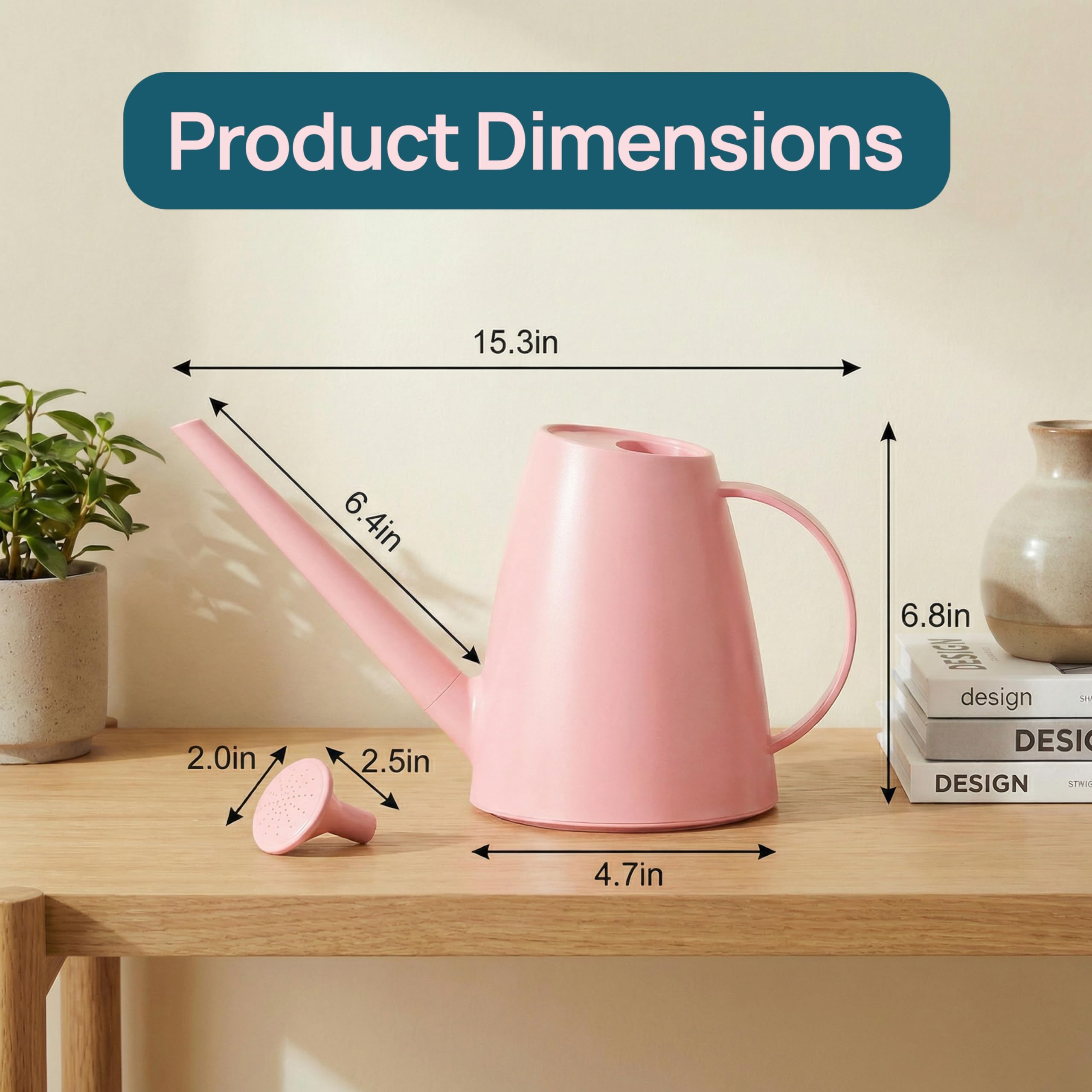 Gardenised pink can in a patio setting watering plants for stylish practical care benefit