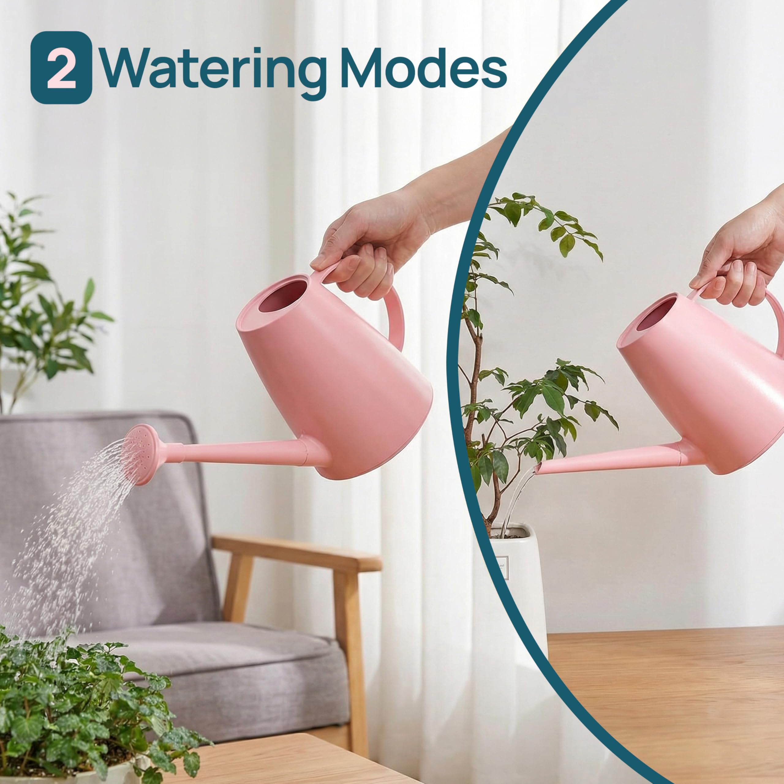 Gardenised long spout pouring water precisely at a plant base for controlled watering benefit