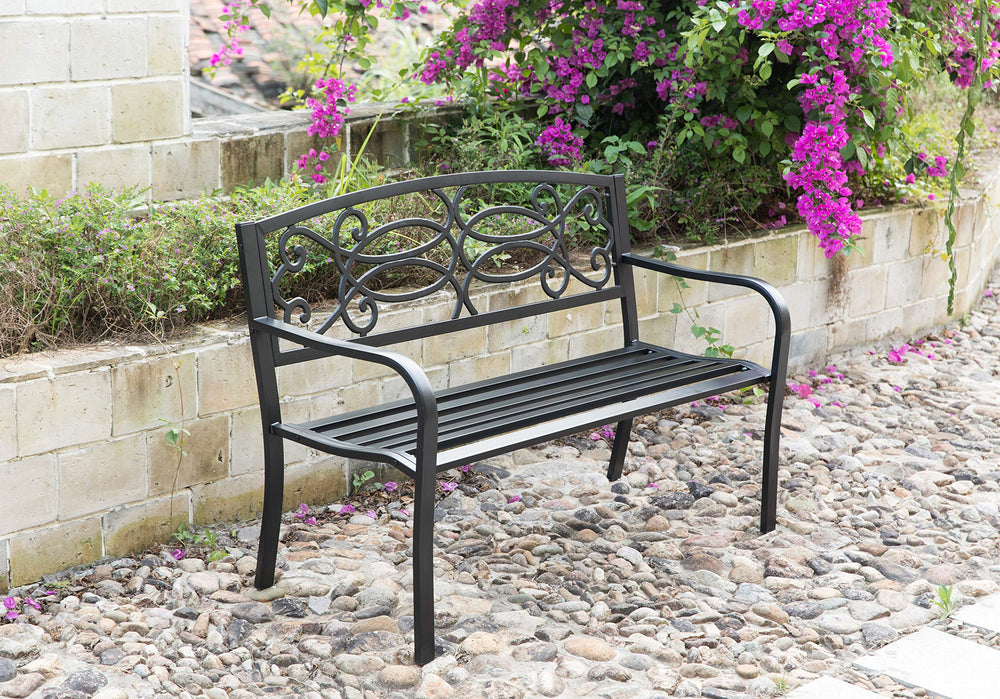 Gardenised bench on porch lifestyle image showing welcoming seating and decor