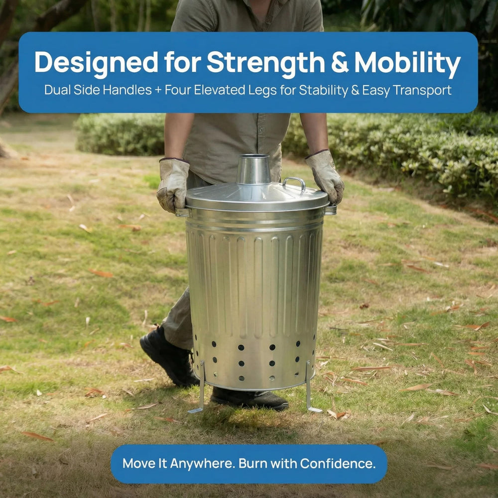 Gardenised side handles shown for easier lifting and safer repositioning