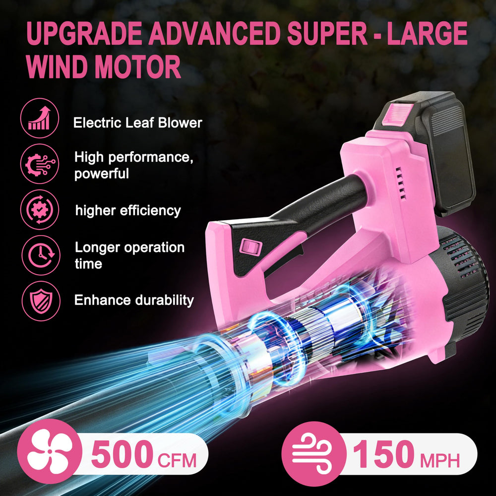 GardenJoy motor vent detail highlighting robust motor for reliable 500 CFM airflow