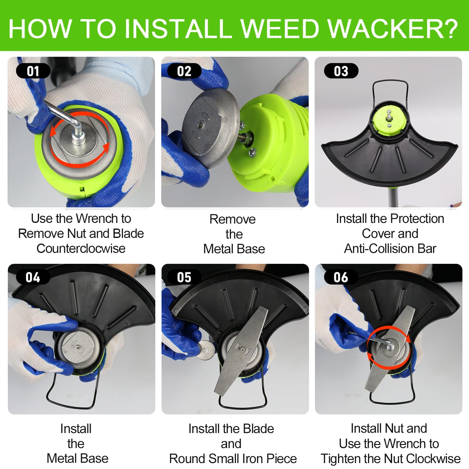 GardenJoy plastic blades trimming lawn edge safely and precisely