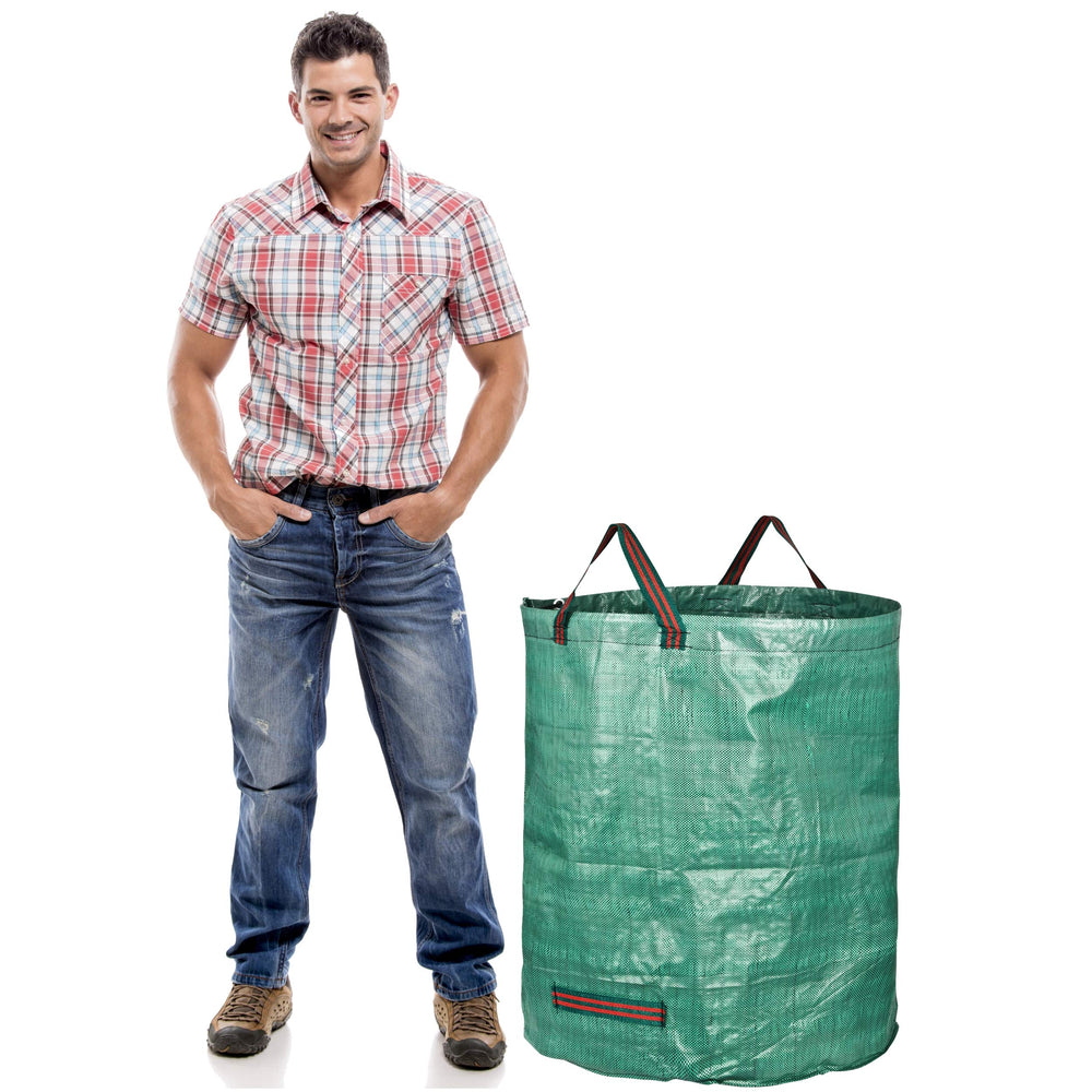 GardenMate fabric close-up showing 150 g/m² polypropylene and double seams for durability