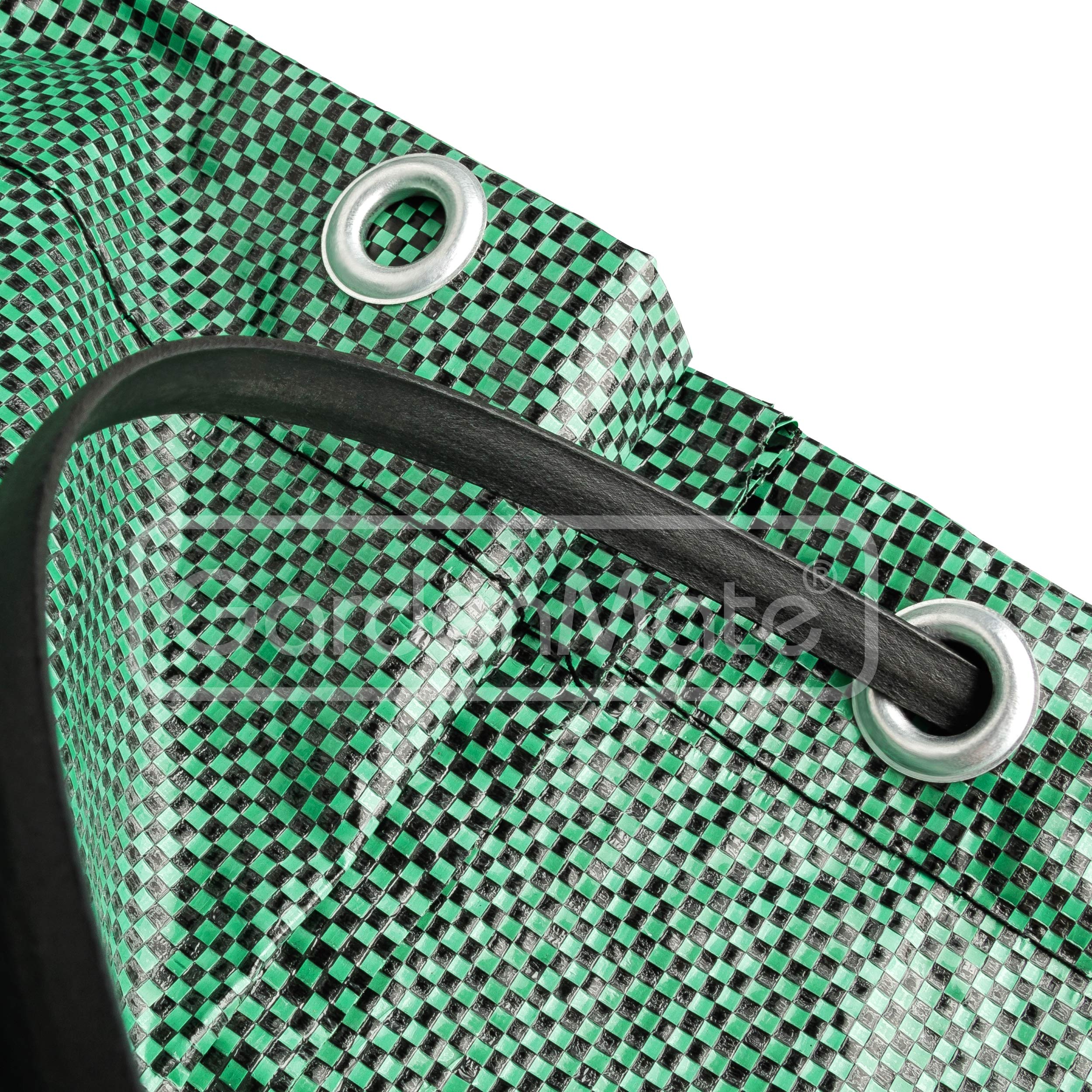 GardenMate filled bag in garden being lifted, demonstrating easier transport and capacity