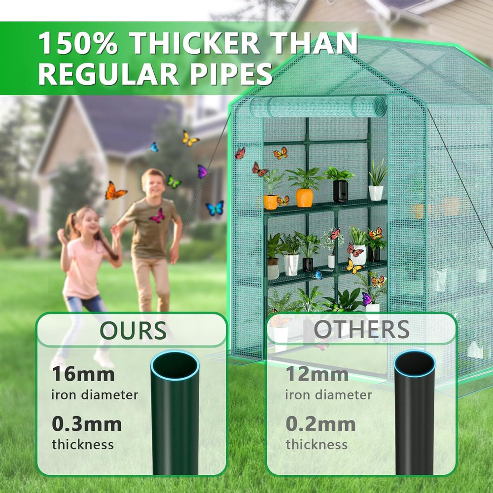 Gardennet roll-up door open to show easy access and ventilation control