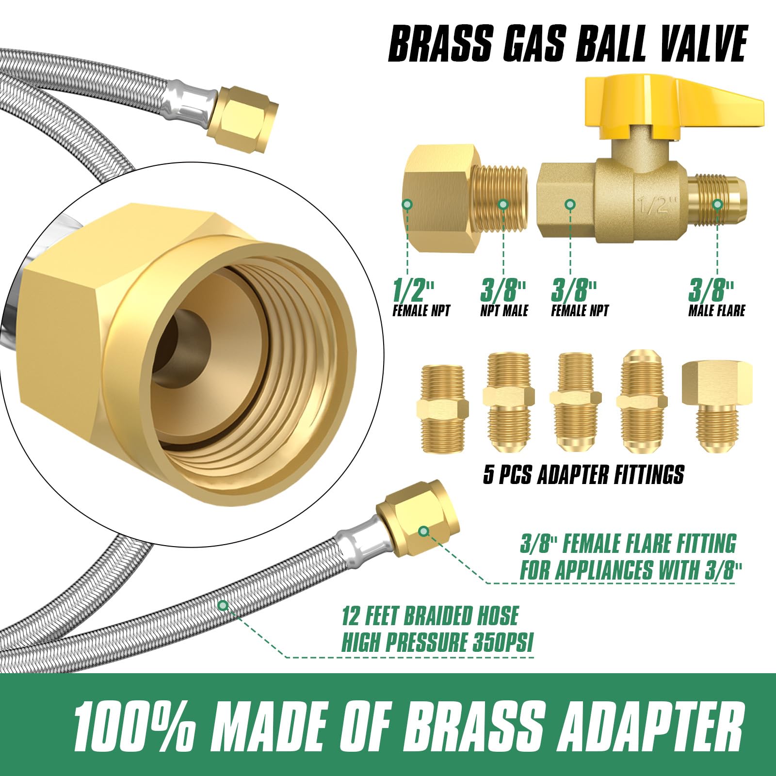 GardenNow braided hose texture detail highlighting durability and weather resistance