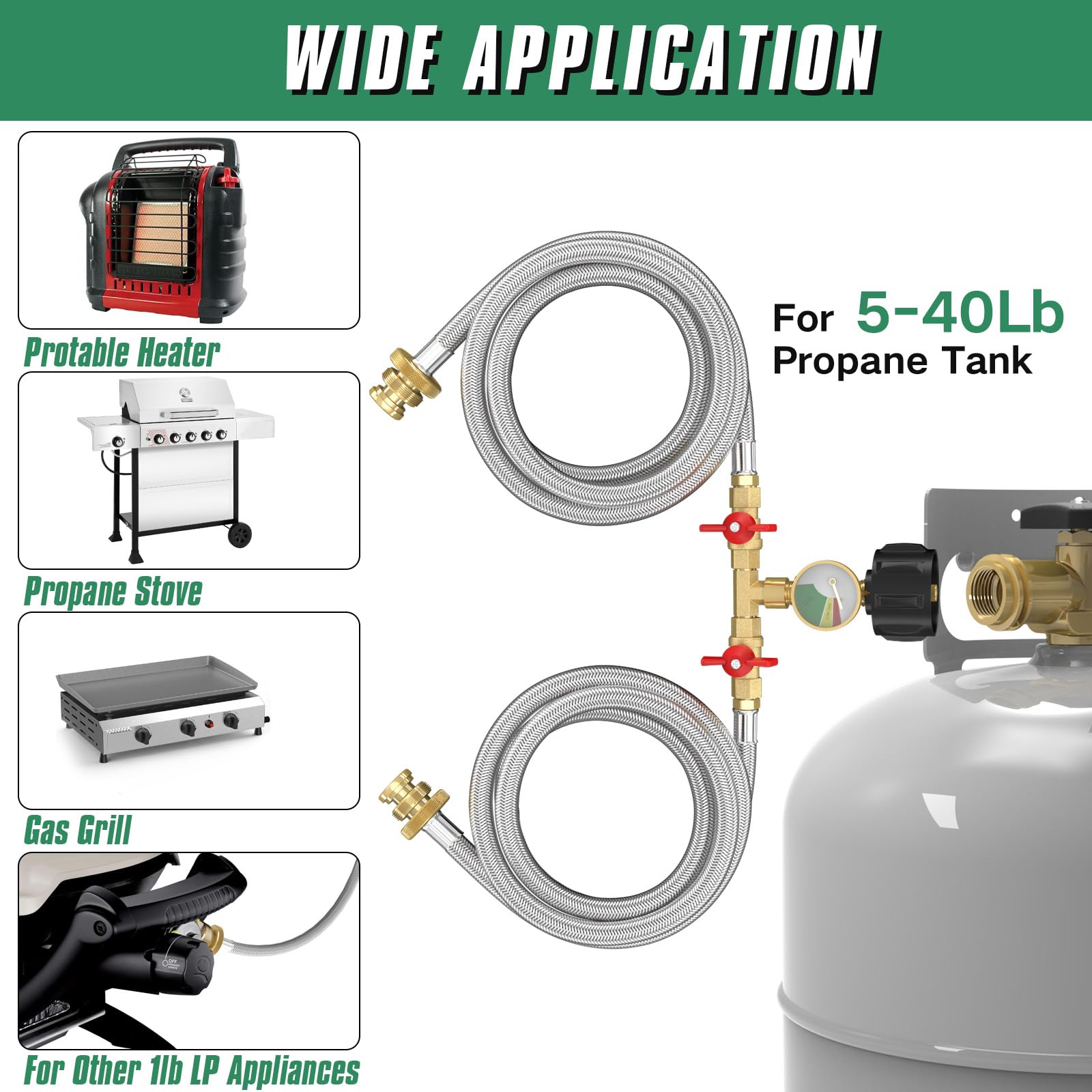 GardenNow brass CGA600 fitting close to ensure leak-free seal