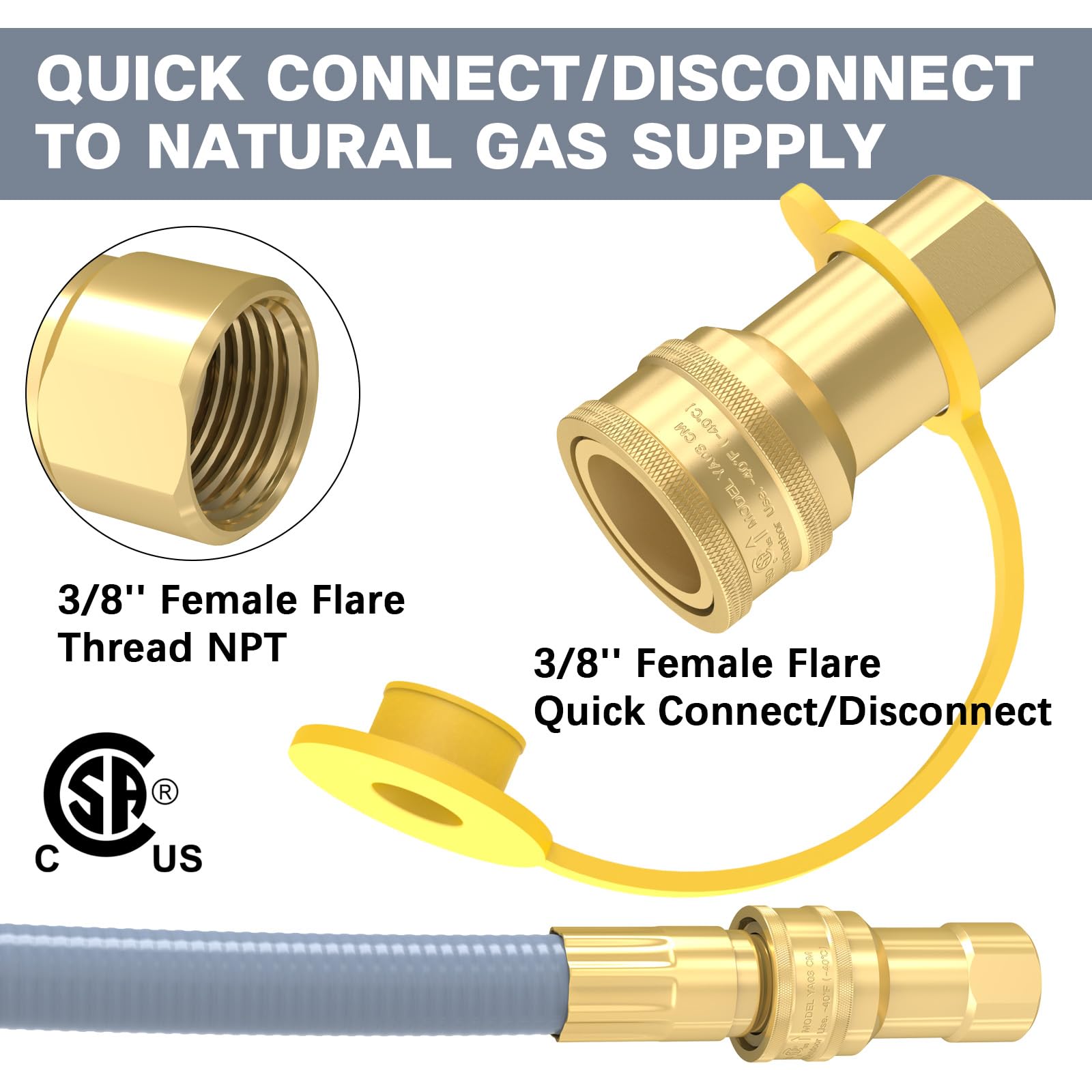 GardenNow solid brass connector close-up demonstrating durable, leak-resistant threads